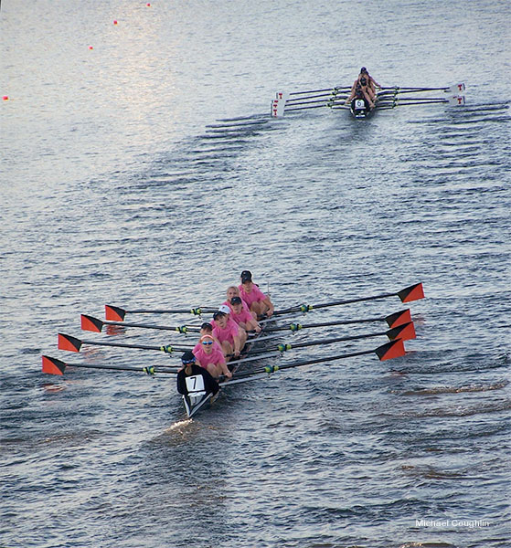 Princeton and MIT Womens Eights by Michael Coughlin