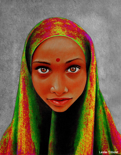 Indian Colorful by Leslie Tribolet