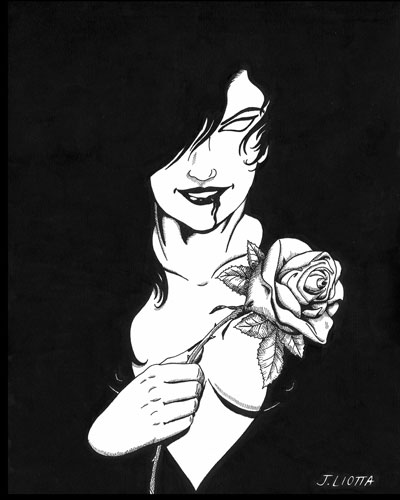 Goth with Rose by Joe Liotta