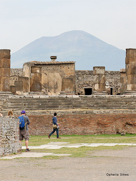 Temple of Jupiter with Vesuvius by Ophelia Sikes