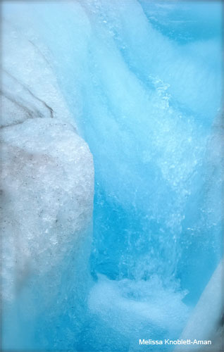 Glacial Waterfall by Melissa Knoblett-Aman