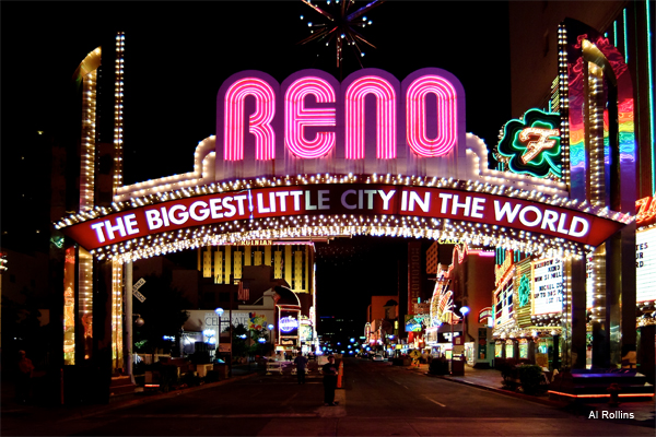 Night Lights Reno NV by Al Rollins